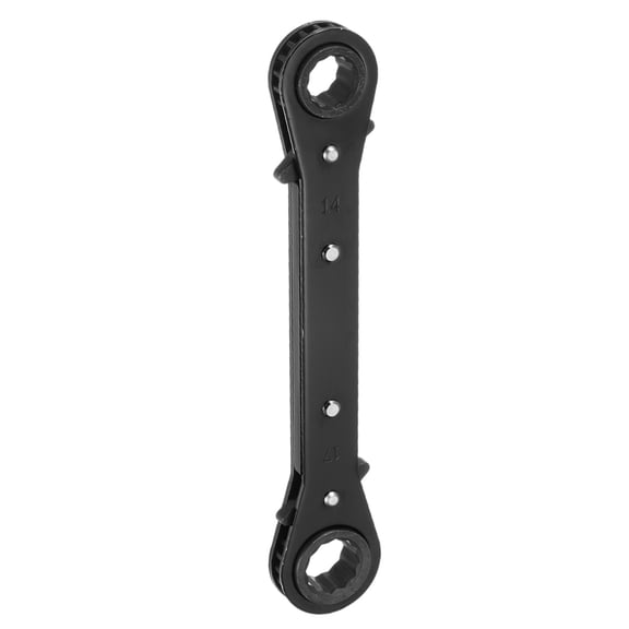 Uxcell 14x17mm Metric 180° Double Box End Reversible Ratcheting Wrench, Black