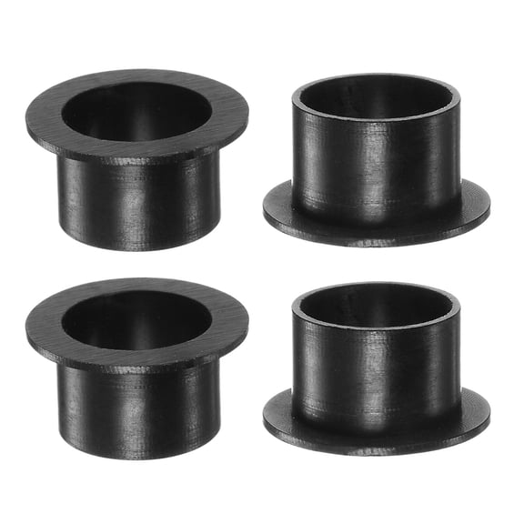 Uxcell 15.1mmx17mmx12mm Flanged Sleeve Bearings Nylon Bushings, Black 4 Pack