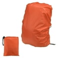 thumbnail image 1 of Uxcell 15-25L Backpack Rain Cover with Drawstring Bag, S, Orange Checkered, 1 of 6