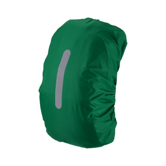 Uxcell 15-25L Waterproof Backpack Rain Cover with Vertical Reflective Strap, XS, Dark Green