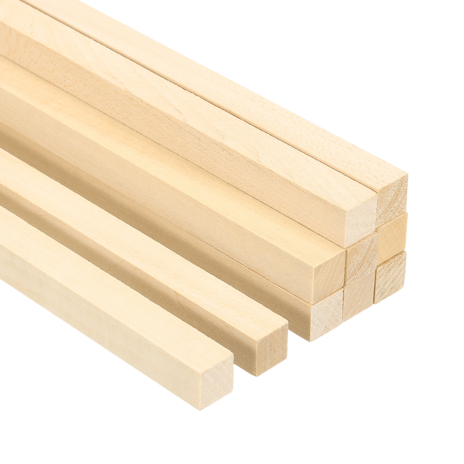 Uxcell 15/32 Inch Dowel Rods Wood Sticks, 10 Pcs 15.7 Inch Long Square Wooden Dowels Unfinished Hardwood Sticks for Craft DIY Supplies