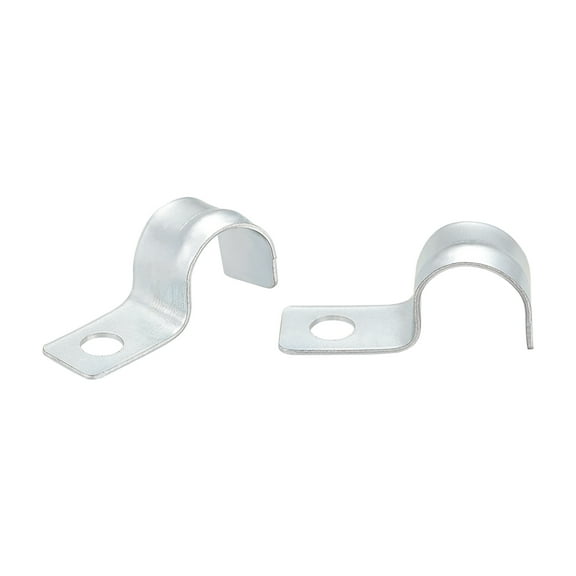 Uxcell 15/32" One Hole Pipe Strap Zinc-Plated Steel Reinforced Rib 20 Pack
