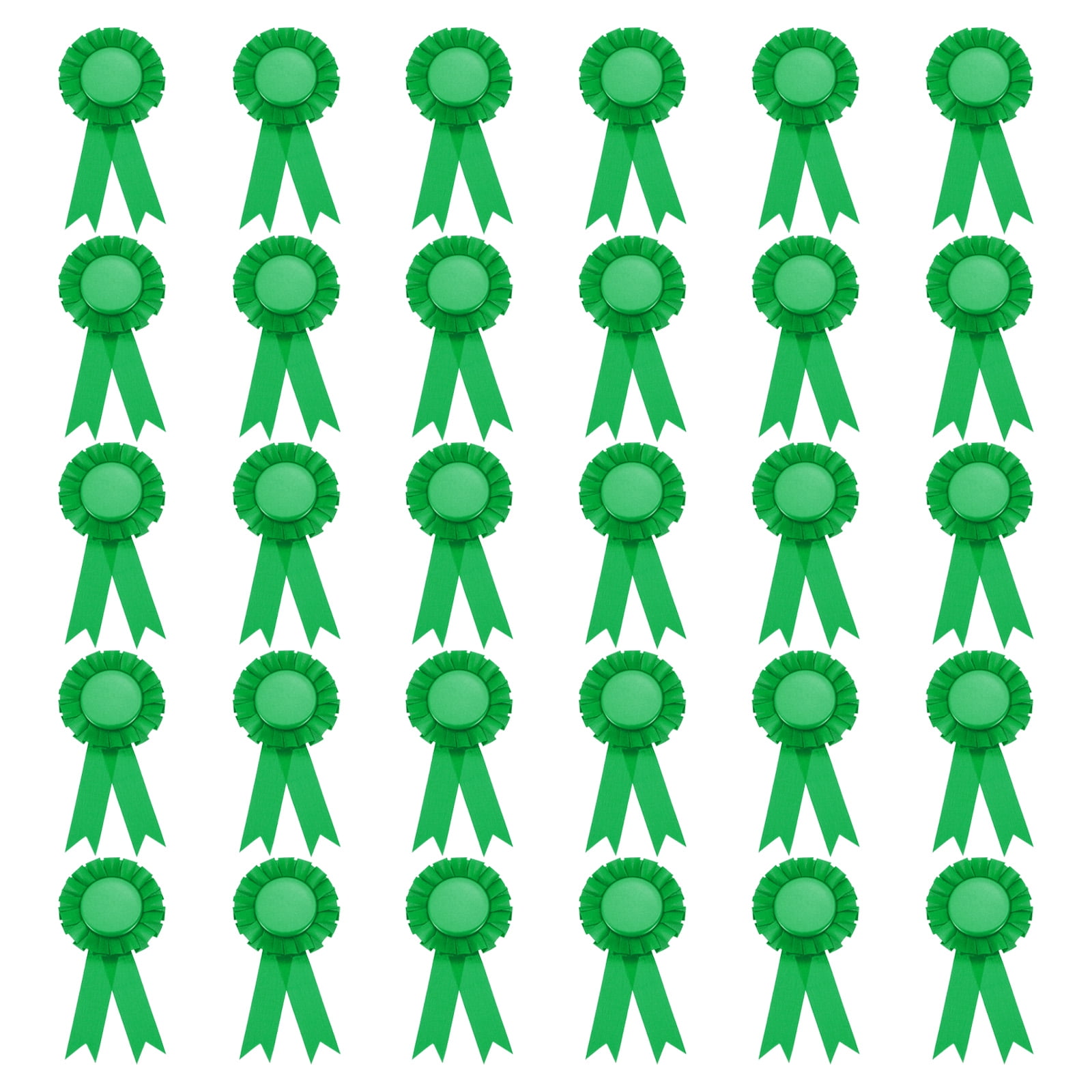 Uxcell 15.5 x 8 cm Polyester Blank Award Ribbon Prize Ribbon Award Medal Winner Ribbon for Parties 30 Pcs Green