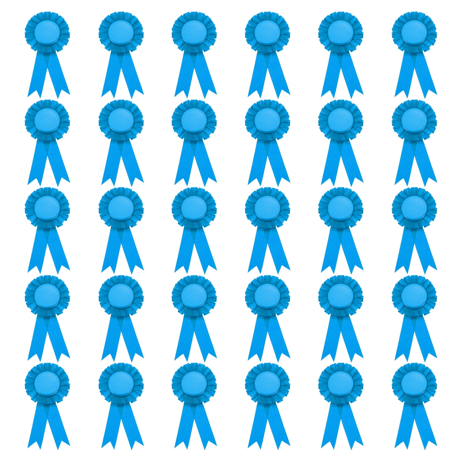 Uxcell 15.5 x 8 cm Polyester Blank Award Ribbon Prize Ribbon Award Medal Winner Ribbon for Parties 30 Pcs Lack Blue