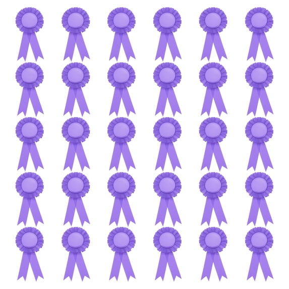 Uxcell 15.5 x 8 cm Polyester Blank Award Ribbon Prize Ribbon Award Medal Winner Ribbon for Parties 30 Pcs Violet