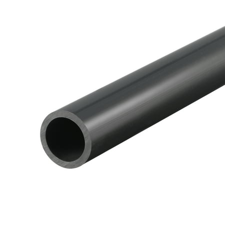 Uxcell Rigid Round Pipe Black High Impact for Water Pipe 0.61 x 0.79"