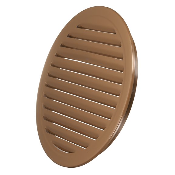 Uxcell 15.7" Round Air Vent, Louver Grille Cover Aluminum Alloy Soffit Vent HVAC Ventilation for Ceiling Wall Roofing Bathroom Kitchen Garage Duct Shed Garage, Coffee