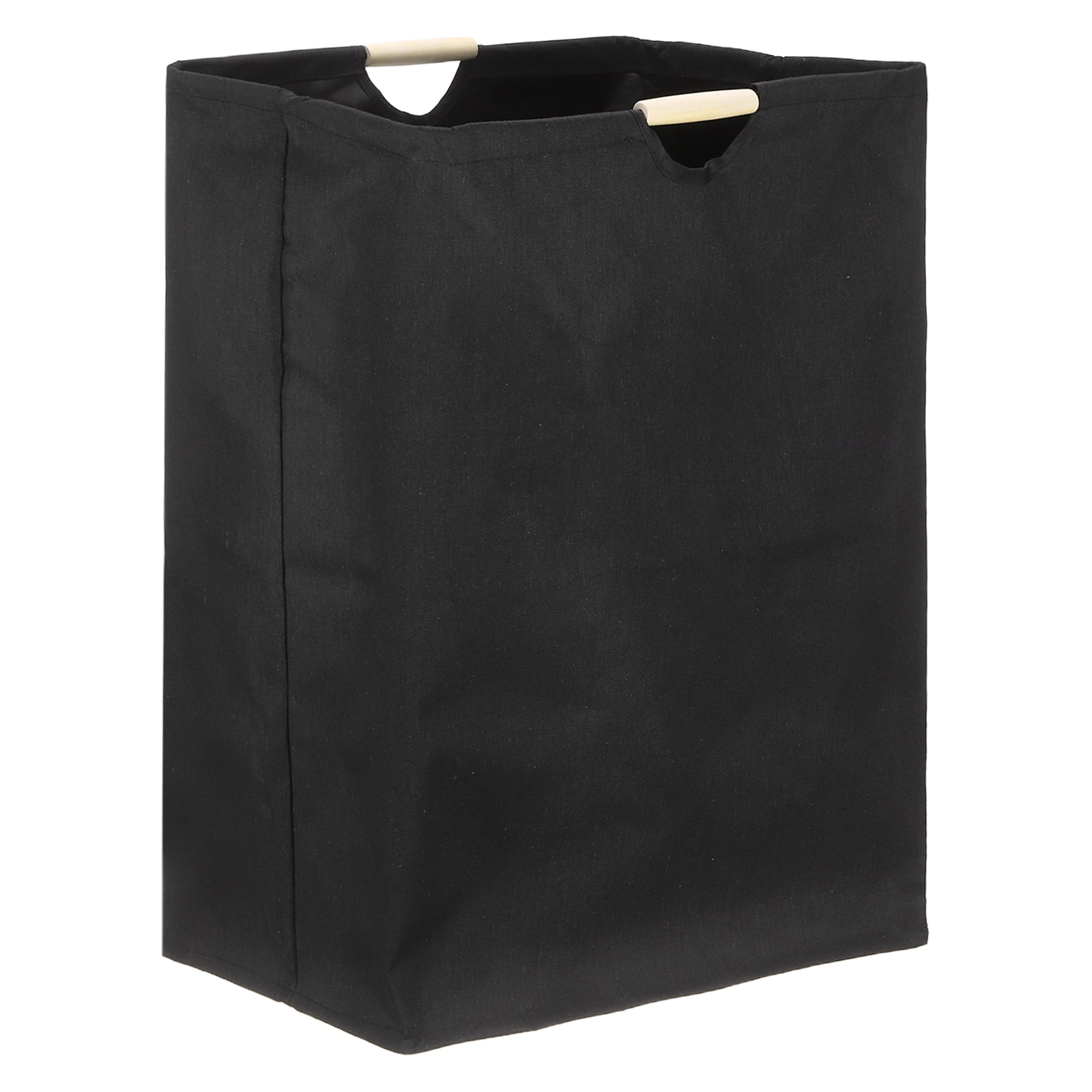Uxcell 15.7 x 10.6 x 22" Large Laundry Basket, Foldable Laundry Hamper with Wooden Handles Freestanding Storage Basket for Comforter Clothing Blanket Pillows, Tall Fruit Color