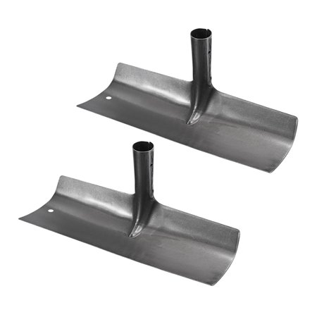Uxcell 15.7x5.3" Garden Rake Replacement, 2Pcs Manganese Steel Hardened Patio Lawn Folding Grass Tool, Grey