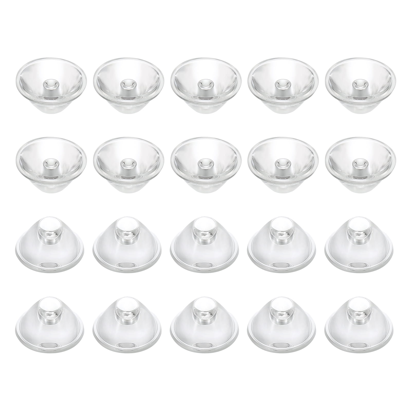 Uxcell 15 Degree 20mm High Power LED Lens, 20 Pcs LED Reflector ...