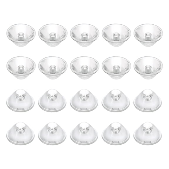 Uxcell 15 Degree 20mm High Power LED Lens, 20 Pcs LED Reflector Collimator Acrylic Optical PMMA Smooth Surface Lenses Focusing LED Lens for 1W LED Light Lamp Bulb Spotlight Panel, Clear