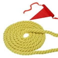 thumbnail image 1 of Uxcell 15 Feet Tug of War Rope for Adults Teen 3-Strand Natural Twisted Cotton Rope with Flag Yellow, 1 of 6