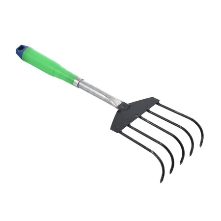 Uxcell 15 Inch 6 Tooth Hand Rake Garden Tool Garden Hand Cultivator Claw Soil Lawn Rake