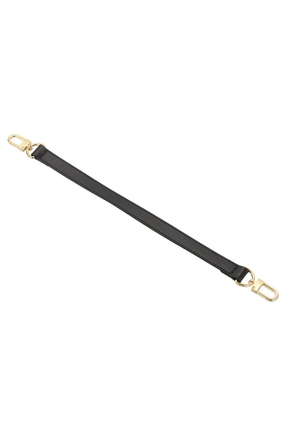 15 Inch Genuine Leather Purse Strap, 0.71 Inch Wide Short Shoulder Bag Strap Replacement Purse Straps Replacement for Women DIY Handbag Underarm Shoulder Bags, Black