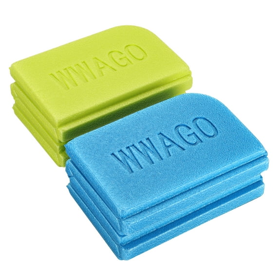 Uxcell 15 Inch x 10.6 Inch Camping Seat Pad Foldable Foam Mat Green Blue, 2 Pack