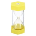 thumbnail image 1 of Uxcell 15 Min Sand Timer,Hexagon with Plastic Cover,Count Down Sand Clock Glass Yellow, 1 of 5