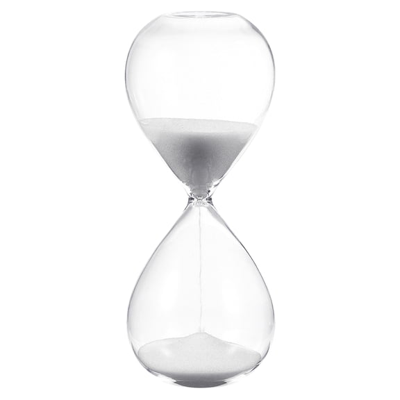 Uxcell 15 Minutes Sand Timer, Sand Watch Hour Glass Sandglass Timer Clock for Living Room Home Office Restaurant Decoration, White