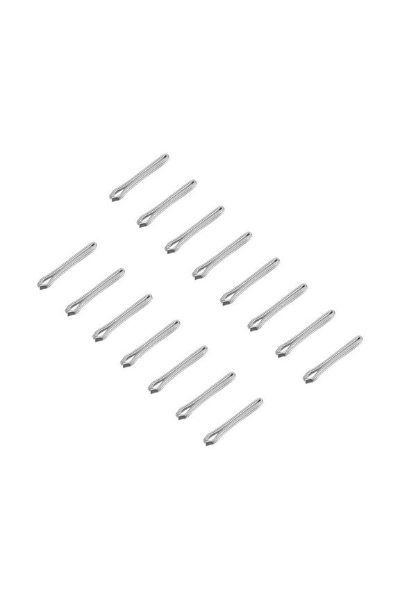 15 Pack 11mm Watch Band Link Cotter Pin, Stainless Steel 0.9mm Dia. Silver Tone