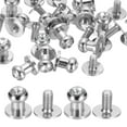 thumbnail image 1 of Uxcell 15 Pack 6*10*8mm Rivets for Leather Round Head Rivets Metal Button Spikes Silver, 1 of 6