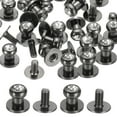 thumbnail image 1 of Uxcell 15 Pack 6*8*8mm Rivets for Leather Round Head Rivets Metal Button Spikes Black, 1 of 6