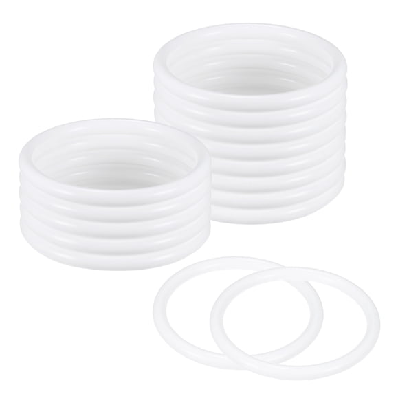 Uxcell 15-Pack Dream Catcher Rings,3.8 Inch Plastic Macrame Wreath Floral Round Rings for DIY Wedding Wreath White 0.31 Inch