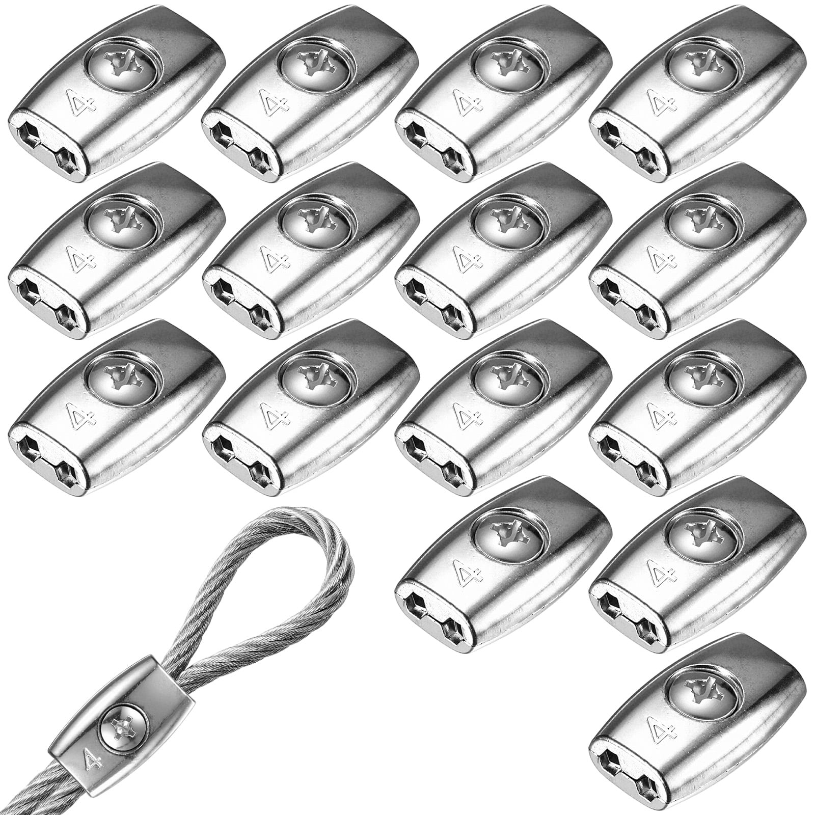 Uxcell 15-Pack Electric Rope Connectors, 4 mm Poly Rope Connector, Egg ...