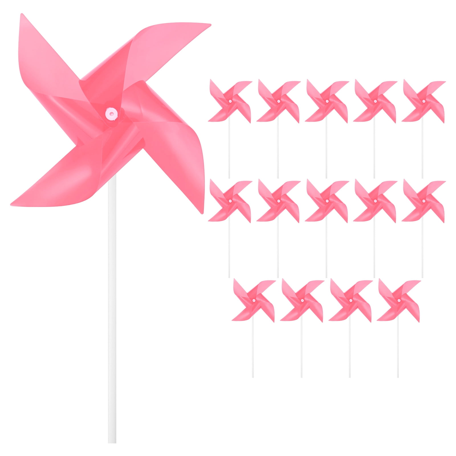 Uxcell 15-Pack Four Blades Rainbow Pinwheels, 9.1 Inch Plastic Wind ...