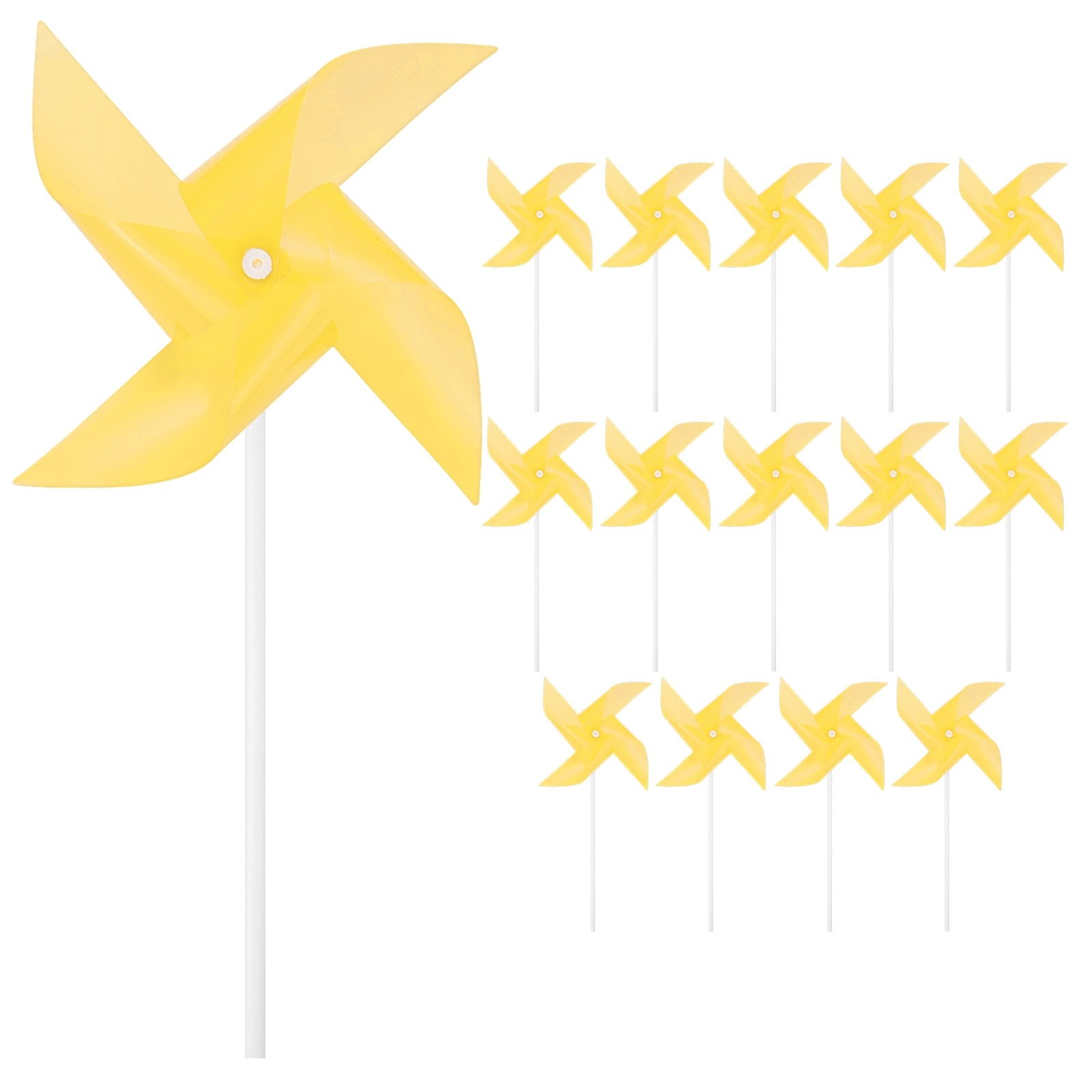 Uxcell 15-Pack Four Blades Rainbow Pinwheels, 9.1 Inch Plastic Wind ...