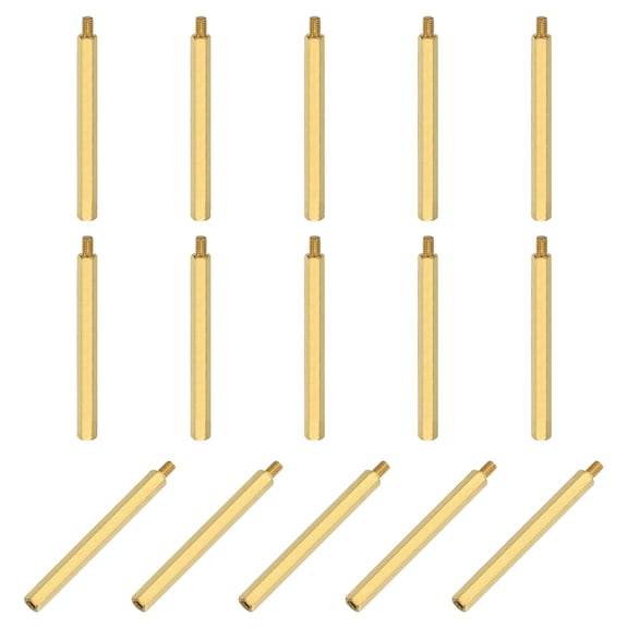 Uxcell 15 Pack Male to Female Thread Spacer Screws, M4 x 60mm + 6mm Brass Hex Standoff Screws PCB Motherboard for Drone Quadcopter, Computer and Circuit Board