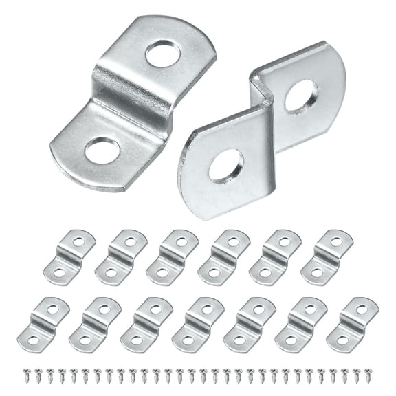 Uxcell 15-Pack Offset Canvas Clips, 1.03" x 0.52" Clips Mirror Clamps with 30 Screws 0.22" Offset for Picture Framing Canvas Painting [Silver]