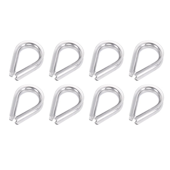 Uxcell 15 Pack Wire Rope Thimble, 1/2" M12 Stainless Steel Thimble for 1/2" Diameter Wire Rope, Marine Rigging, Boat, Fishing, Construction, Industrial Applications