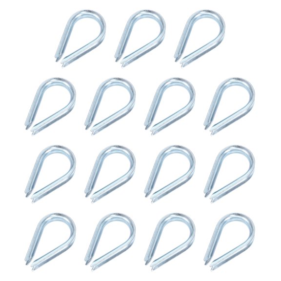 Uxcell 15 Pack Wire Rope Thimble, 9/16" M14 Carbon Steel Thimble for 9/16" Diameter Wire Rope, Marine Rigging, Boat, Fishing, Construction, Industrial Applications