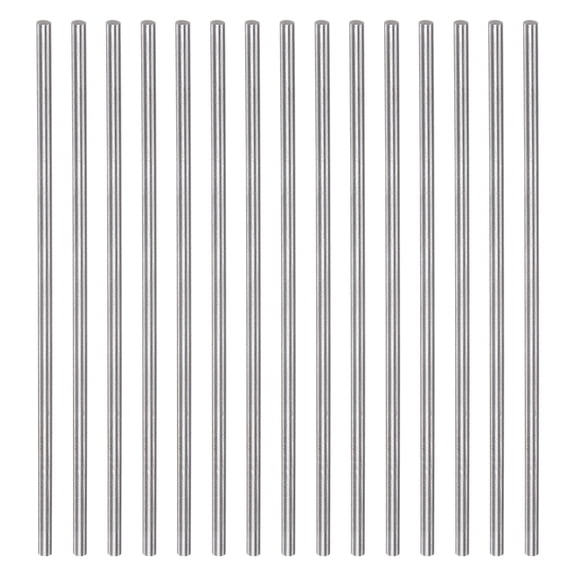 Uxcell 15 Packs 2.7mm x 100mm High Speed Steel (HSS) Round Rod Lathe Bar Stock DIY Tool