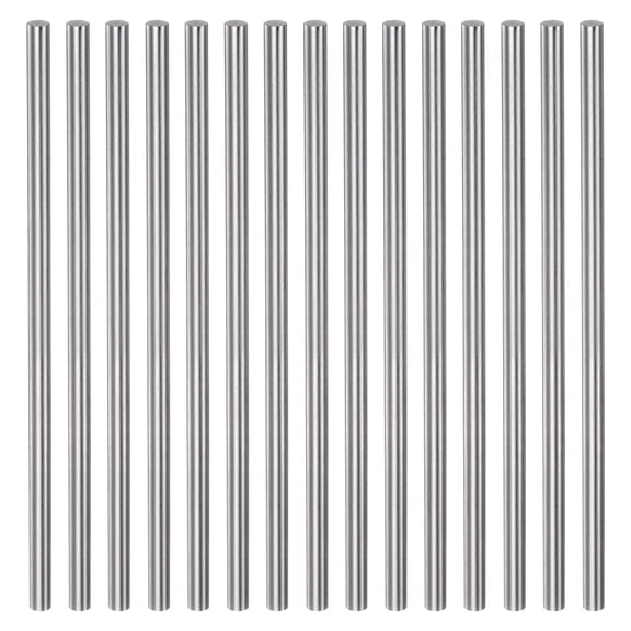 Uxcell 15 Packs 3.7mm x 100mm High Speed Steel (HSS) Round Rod Lathe Bar Stock DIY Tool