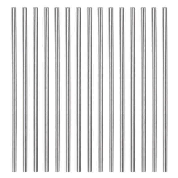 Uxcell 15 Packs 3mm x 100mm High Speed Steel (HSS) Round Rod Lathe Bar Stock DIY Tool