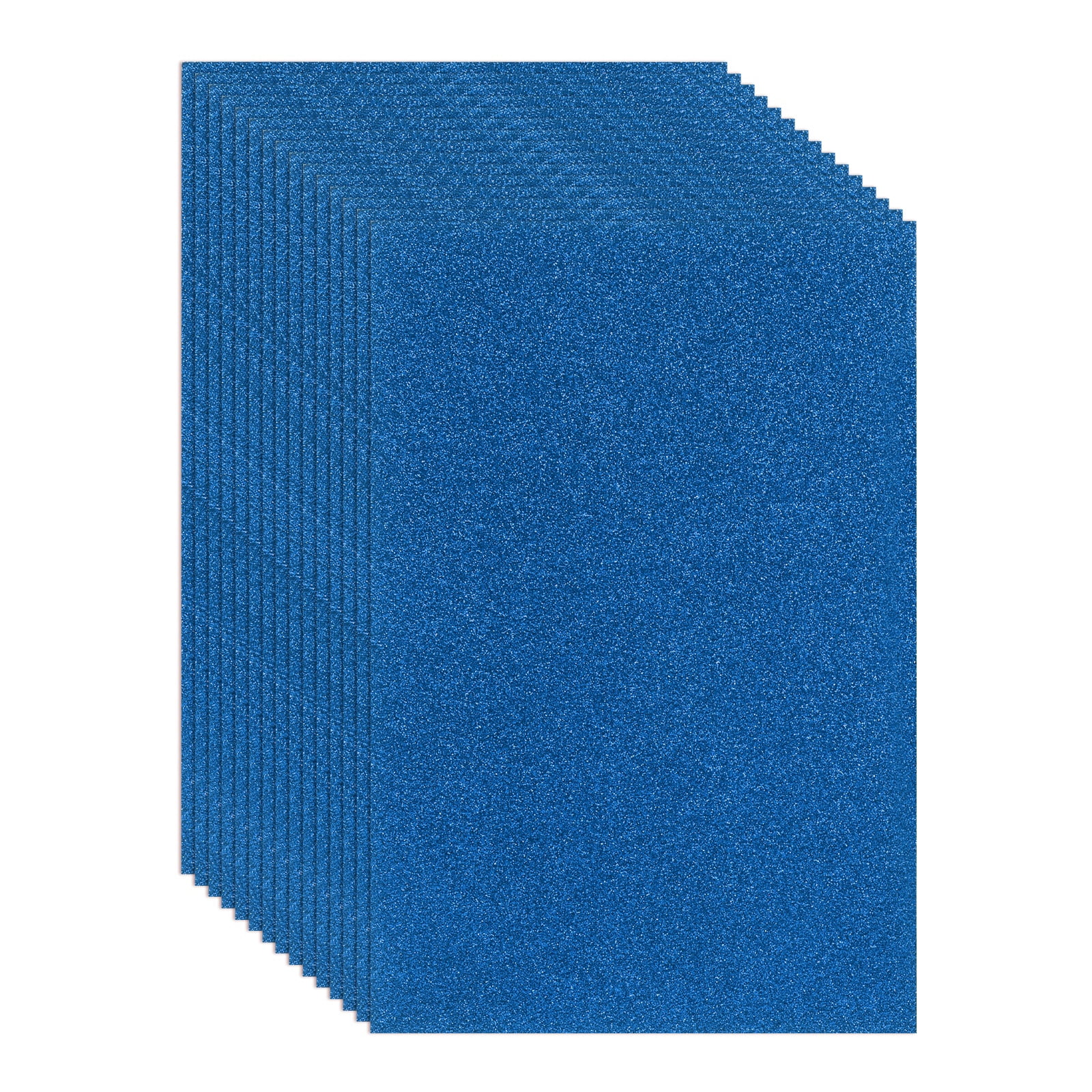Uxcell 15 Pcs EVA Foam Sheet, 11.8 x 7.9 Inch 2mm Thick Glitter  Foam Sheets Sparkle Foams Paper for Classroom Scrapbooking DIY Handcraft Art Craft Project, Dark Blue