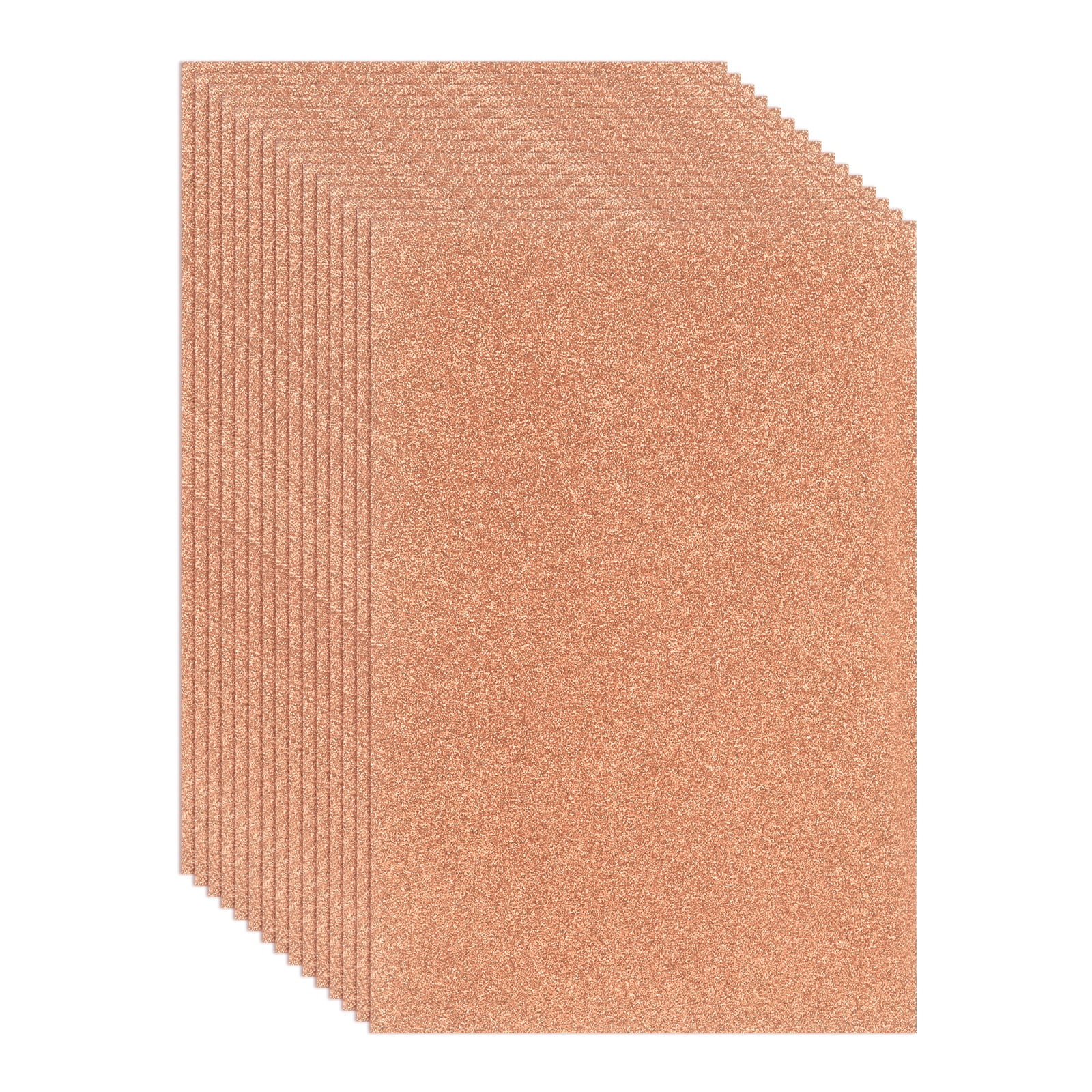 Uxcell 15 Pcs EVA Foam Sheet, 11.8 x 7.9 Inch 2mm Thick Glitter  Foam Sheets Sparkle Foams Paper for Classroom Scrapbooking DIY Handcraft Art Craft Project, Rose Gold