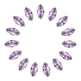 thumbnail image 1 of Uxcell 15 Pcs Horse Eye Shape Rhinestones, 10 x 5 mm Marquise Point Back Rhinestone Beads Glass Crystal Faceted Gems for Jewelry Making DIY Crafts Costume Crystal, Purple, 1 of 7