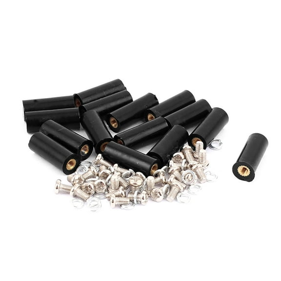 Uxcell 15 Pcs M3 Brass Insert Female Thread 8x20mm Insulated Standoff Terminals