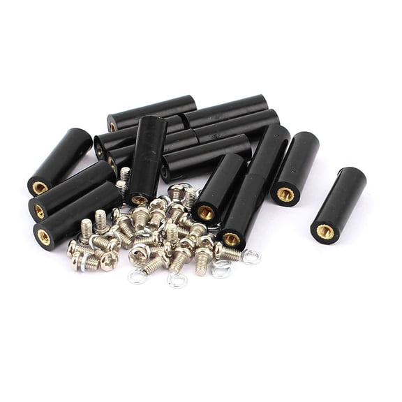 Uxcell 15 Pcs M3 Brass Insert Female Thread 8x25mm Insulated Standoff Terminals