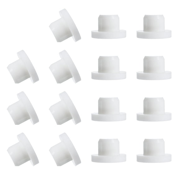 Uxcell 15 Pcs T Shaped Silicone Plug, Dia 14 mm/0.55 Inch Elastic Waterproof Silicone Plug Reusable Bottle Stopper Solid Sealing Round Hole Plug for Pipes Equipment, White