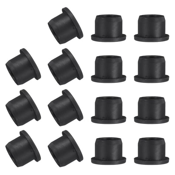 Uxcell 15 Pcs T Shaped Silicone Plug, Dia 14 mm/0.55 Inch Elastic Waterproof Silicone Plug Reusable Bottle Stopper Solid Sealing Round Hole Plug for Pipes Equipment, Black