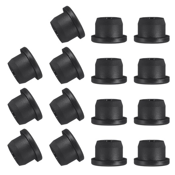 Uxcell 15 Pcs T Shaped Silicone Plug, Dia 15.5 mm/0.61 Inch Elastic Waterproof Silicone Plug Reusable Bottle Stopper Solid Sealing Round Hole Plug for Pipes Equipment, Black