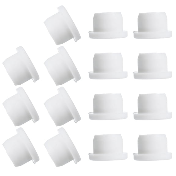 Uxcell 15 Pcs T Shaped Silicone Plug, Dia 15.5 mm/0.61 Inch Elastic Waterproof Silicone Plug Reusable Bottle Stopper Solid Sealing Round Hole Plug for Pipes Equipment, White