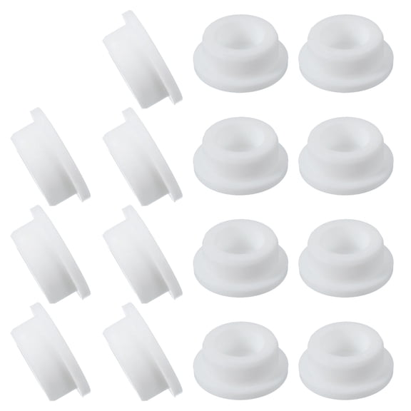 Uxcell 15 Pcs T Shaped Silicone Plug, Dia 26 mm/1.02 Inch Elastic Waterproof Silicone Plug Reusable Bottle Stopper  Sealing Round Hole Plug for Pipes Equipment, White