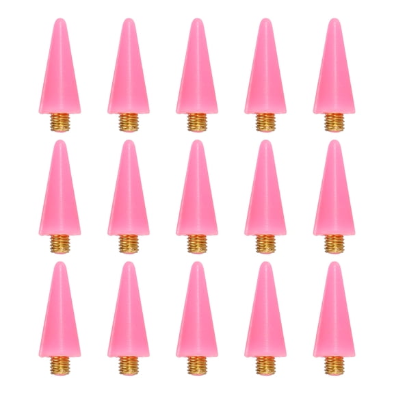 Uxcell 15 Pcs Wax Head Tips, Rhinestone Picker Tool Wax Pencil Tips Replacement, Gem Picker Accessories for Diamond Art Painting Nail Dual-Ended Dotting Pen DIY Craft, Pink