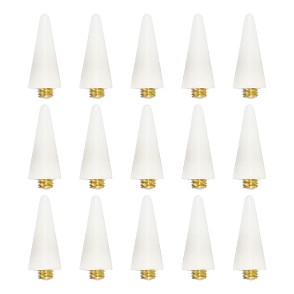 Uxcell 15 Pcs Wax Head Tips, Rhinestone Picker Tool Wax Pencil Tips Replacement, Gem Picker Accessories for Diamond Art Painting Nail Dual-Ended Dotting Pen DIY Craft, White