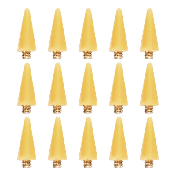 Uxcell 15 Pcs Wax Head Tips, Rhinestone Picker Tool Wax Pencil Tips Replacement, Gem Picker Accessories for Diamond Art Painting Nail Dual-Ended Dotting Pen DIY Craft, Yellow