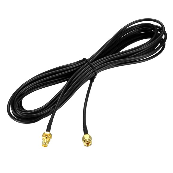 Uxcell Antenna Extension Cable RP-SMA Male to RP-SMA Female RG174 Longer Length 15 ft