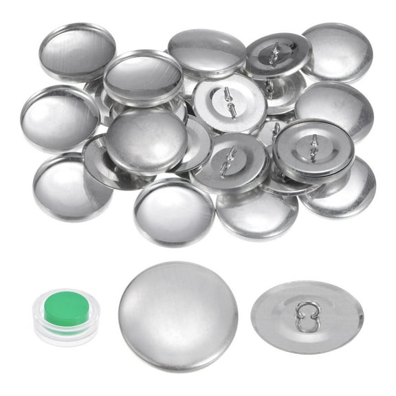 Uxcell 15 Sets Self Cover Button Kit 27mm Aluminum Button with Tools for DIY